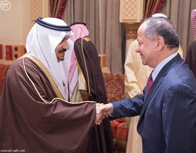 وێنه‌ و ڤيديۆ.. پادشا و ميره‌كانى سعووديه‌ پێشوازى له‌ بارزانى ده‌كه‌ن